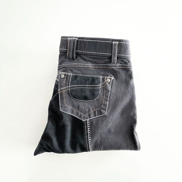 Elation Denim Womens Full Seat Riding Wear Breeches Suede Grip Pant Black 30R - Picture 5 of 12